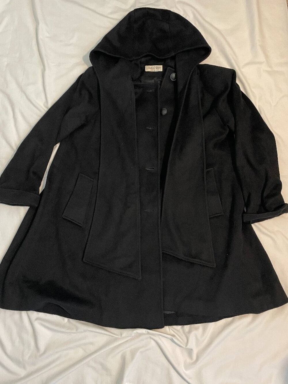Jonathan Michael Wool Coat Womens 12 Black Preowned